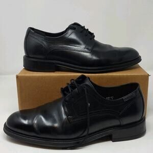 Mephisto Air Jet Black Leather Dress Shoes Mens US 9 EUR 42 Lace Up